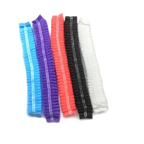 10pcs Non-woven Disposable Hair Head Covers Net Bouffant Dustproof Anti Dust Caps Breathable Bathing Hats Kitchen Industrial