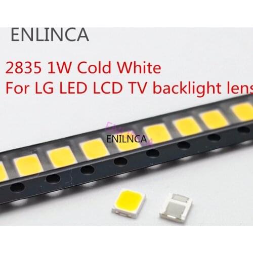 100-200pcs Original For LG LED LCD TV backlight lens beads 1W 3v 3528 2835 lamp beads cold cool white light