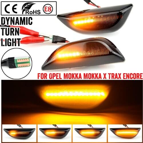 2x Dynamic Led Side Marker Flowing Turn Signal Sequential Blinker Lamp For Opel Mokka X Chevrolet Trax 2013~2020 Buick Encore