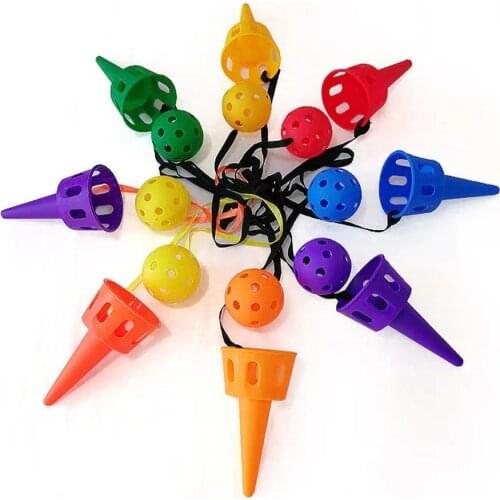 4Pcs Baby Rattles Throw Catch Ball Cup Game Outdoor Indoor Sports Parent Kids Interactive Toy