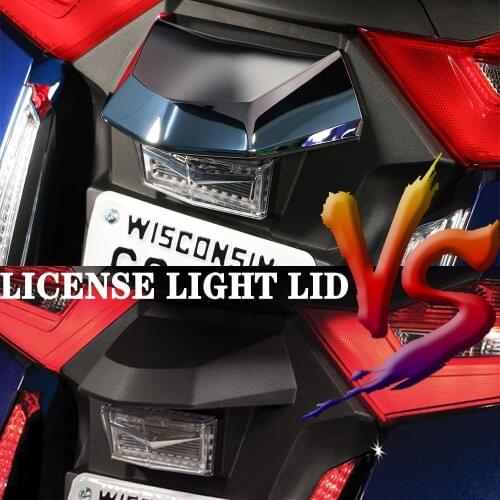 For Honda Goldwing GL1800 F6B 2018-up Motorcycle Decoration Accessories Chrome Rear License Plate Light Cover License Light Lid