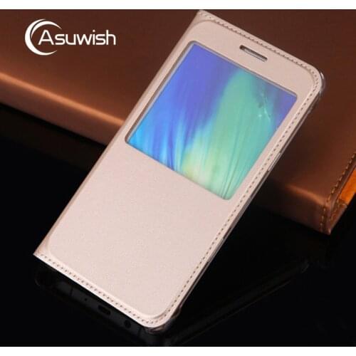Flip Cover Leather Phone Case For Samsung Galaxy A3 A5 A7 2016 A 3 5 7 SM A310F A510F A710F SM-A310F SM-A510F Transparent Window