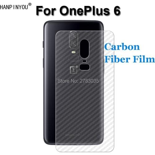 For OnePlus 6 A6000 A6003 6.28" Durable 3D Anti-fingerprint Carbon Fiber Back Film Rear Screen Protector (Not Tempered Glass)