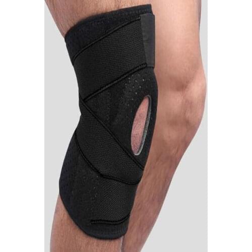 High Performance Neoprene Elastic Knee Support Belt With Adjustable Strap Compression Pads Brace