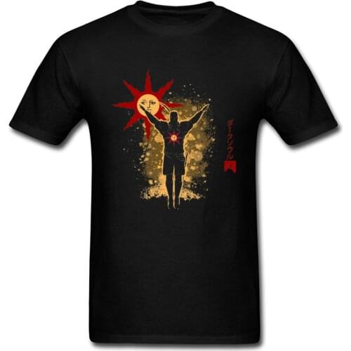 2019 New T Shirt Men Cotton T-shirts Praise The Sun Tee Male Dark Souls 3 Tshirt Gamer Idea Gift Tops Black Streetwear Oversized