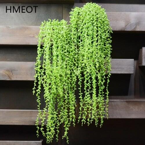 78CM Artificial Fleshiness Lover Tears Succulents Pearls Fleshy Vine Flower Hanging Rattan Wall Home Decor Simulation Flower