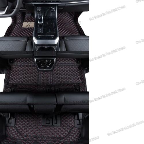 Leather car floor mats for chery tiggo 8 2017 2018 2019 2020 2021 7 seats accessories interior cover sticker tiggo8 rug carpet