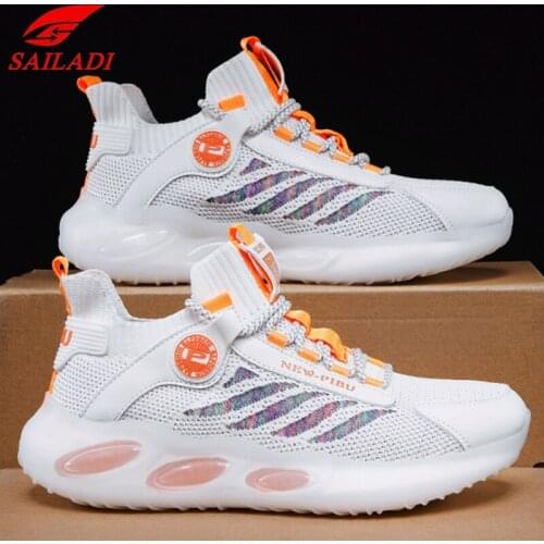Sailadi Running Shoes Men Breathable Fly Woven Popcorn Combination Sole Sports Shoes Outdoor Training Walking Sneakers SFB2238