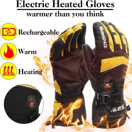 Motorcycle Winter Electric Heated Gloves Waterproof Heating Guantes Moto Motorbike Racing Riding Warm Gloves