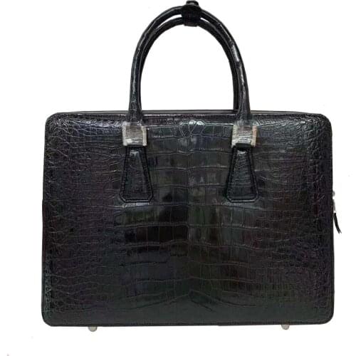 Fanzunxing men handbag men crocodile leather bag men crocodile bag male briefcase men laptop bag