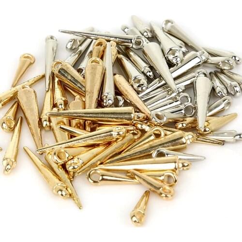 New 50-200pcs/bag Heart/Long Nails Spacer Plastic CCB Spacer Loose Beads Pendant For DIY Bracelet Jewelry Making Findings