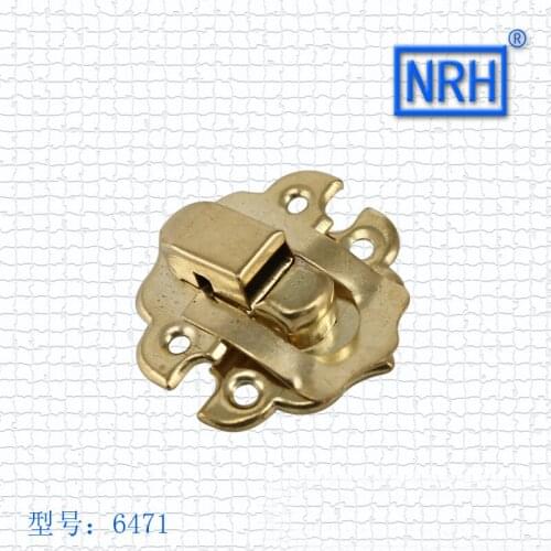 NRH6471 gift box buckle Ring box lock Luggage lock fastener Gold plated iron