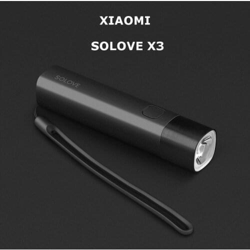 Original Xiaomi SOLOVE X3 LED Flashlight Mobile Power USB Multi-function Torch Convenient Storage Power Low Energy Consumption
