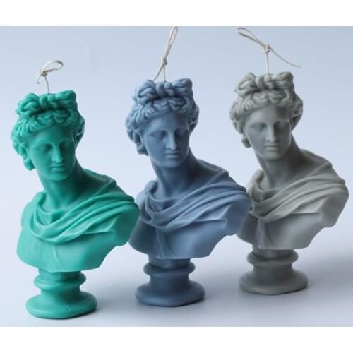 PRZY Men Mold Silicone Large Size Plaster Statue Apollo Candle Moulds Soap Molds Clay Resin Moulds
