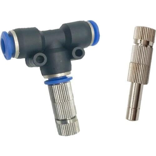 Low Pressure Misting Quick-connecting Nozzle 0.1-0.6mm Fogging Spray Sprinkler Garden Cooling Sprayer with Filter