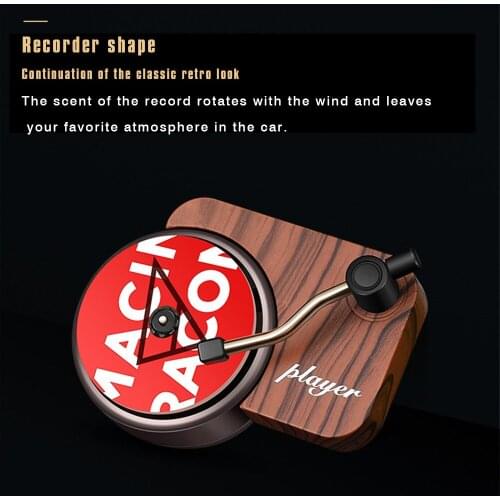 Recorder Aromatherapy Turntable Car Air Freshener Retro Auto Vent Aromatherapy Aroma Car Perfume Diffuser Decor Car Styling
