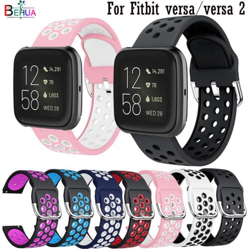Watchband For Fitbit Versa 2 Durable Soft Silicone Sports Wristband Smart watch strap Wrist band For Fitbit versa / versa Lite