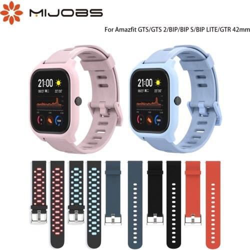 Strap Compatible for Amazfit GTS/GTS 2/BIP/BIP S/BIP LITE/GTR 42 Silicone Bracelet Wristbands for Huami Amazfit Smart Band 20mm