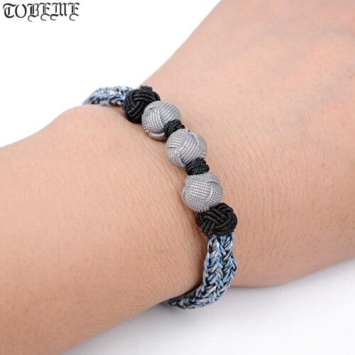 Handcrafted 100% 925 Silver beads Bracelet Tibetan Bracelet Tibetan Good Luck Bracelet