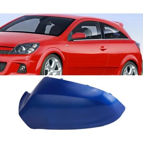 Blue Door Wing Mirror Cover Cap Trim Replacement for Vauxhall ASTRA MK5 04-09 Left Drive