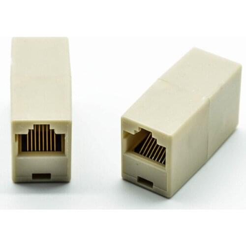 5pcs/lot Telephone extender straight head cable Network extender Passthrough connector 8P8C Straight junction box end-end