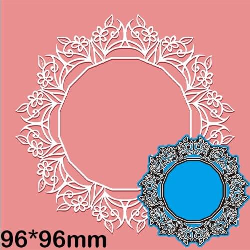 Cutting Dies Creative Hollow Laser Circle Card Decor New for Decoration Scrapbooking Stencil Paper Craft Album Template 96*96mm