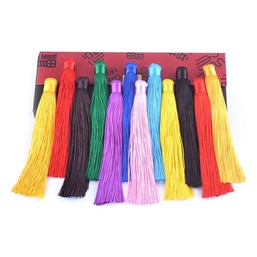 High-quality Mixed Color Handmade Silk Tassels Satin Bohemian Tassel Supplies Large And Thick Silk Tassel Jewelry Supplies