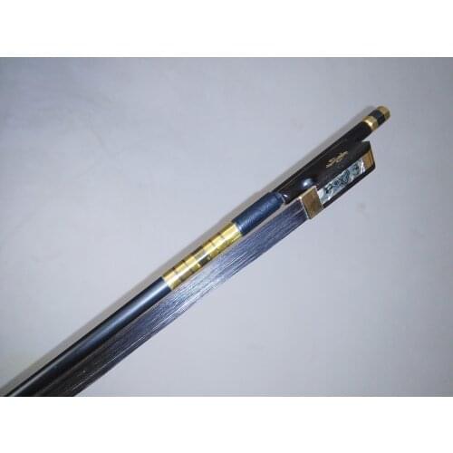 1 PC Nice quality Full black carbon bow Cello bow 4/4 Ebony frog Black bow hair