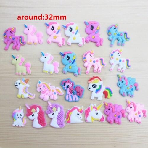 10pcs/lot kawaii soft PVC cartoon horse mix items mix colors resin cabochons accessories
