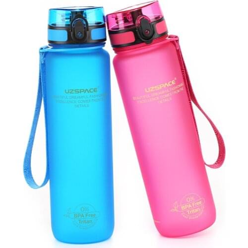 1000ML sports bottle without BPA water bottle protein shaker scrub portable space adult sports bike travel camping hiking my bot