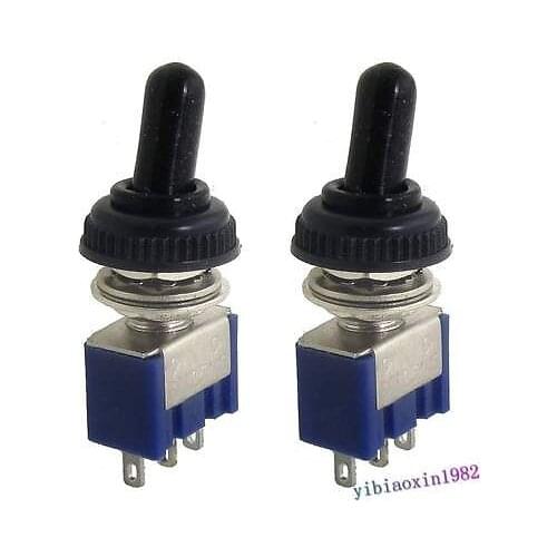 20 Pcs AC 125V 6A ON/ON 2 Position SPDT 3 Pins Mini Toggle Switch with Waterproo