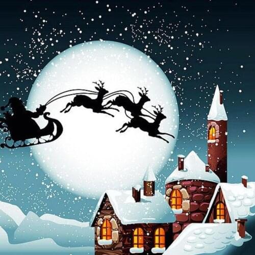 2020 Moon Cross Stitch Embroidery Kits 11CT Christmas gift Cotton Thread Painting DIY Needlework DMC New Year Home Christmas