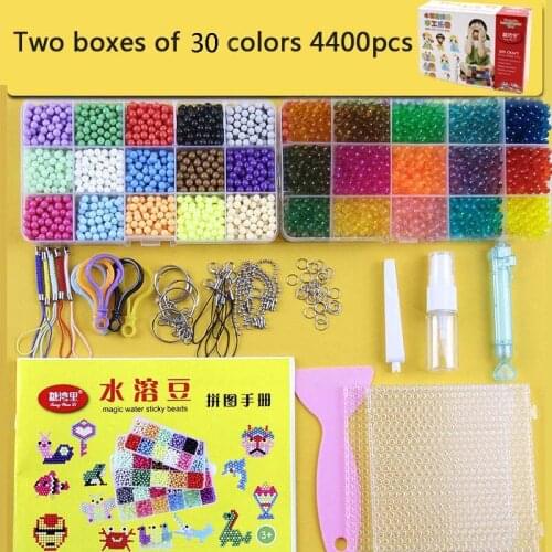 24 colors Refill Beads puzzle Crystal DIY spray beads set ball games 3D handmade magic toys for children
