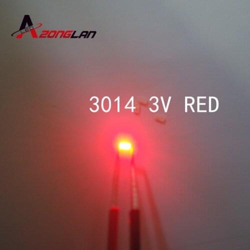 3014 SMD LED 50 PCS/LOT Chip RED Ultra Bright 0.2W 6-8LM 30mA 3V Surface Mount Chip Light Emitting Diode Lamp SMD 3014 LED Bead