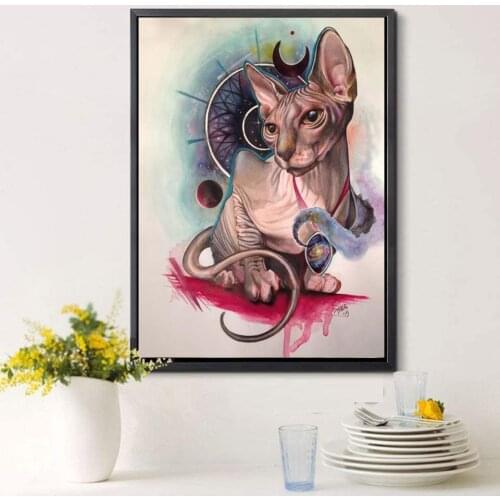 Sphynx cat pattern 5d diamond embroidery square round stone diamond painting cross stitch mosaic picture home decoration YG2140