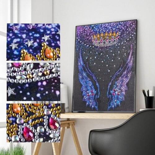 DIY Diamond Painting Special Shape Crystal Rhinestone Angel wings Diamond Art Kits for Adults Kids Embroidery Arts Home Decor