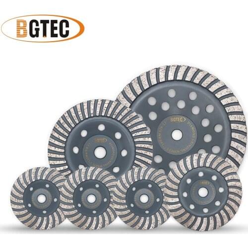 BGTEC 1pc 4'' 4.5'' 5'' 7'' diamond grinding wheels 5/8-11 flange grinding disc for marble, concrete, construction material