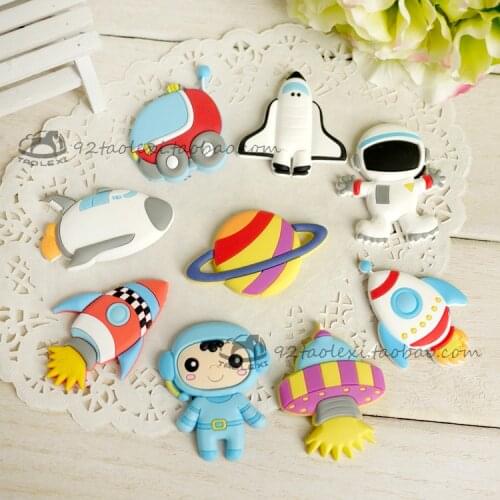 Astronaut astronauts rocket soft plastic refrige sticker ornaments doll model decoration Toys figures