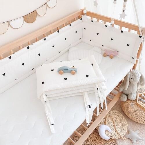 Baby Bed Bumper Cotton One-piece Newborns Crib Around Cushion Cot Infant Protector Pillow Anti-collision Fence Kids Room Decor