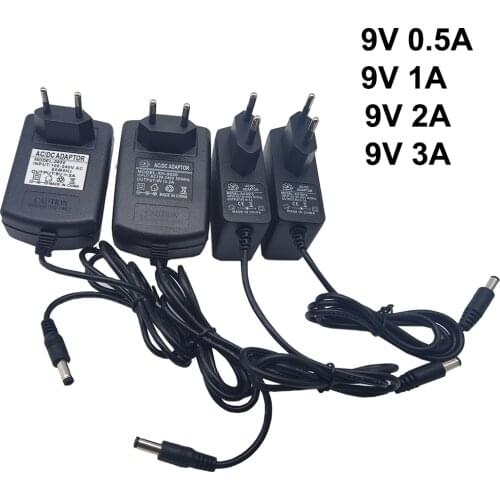 AC 100-240V DC 9V 0.5A 1A 2A Electric Guitar Stompbox Power Supply Adapter charger 9 V Volt For Guitar Parts Effect Pedal Board