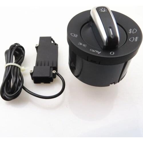 FHAWKEYEQ Headlight Lamp Switch Knob Head Light Sensor For VW Jetta MK5 Golf MK5 MK6 Passat B6 3C Tiguan Touran Caddy 5ND941431B
