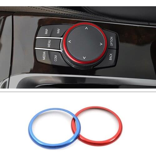 Car Control Multimedia Driver Button Frame Decorative Cover Trim Circle Ring For BMW 5 series G30 X3 G01 X4 G02 2018 Car Styling