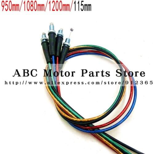 Motorcycle Throttle Cable 950MM 1080MM 1200MM Straight Connection For Dirt Pit Bike Motocross XR50 CRF50 CRF70 KLX 110 125