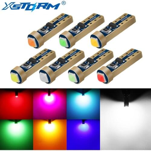 10Pcs Canbus T5 Led Bulb W3W W1.2W Led Super bright 3030 Chips Car Interior Lights Dashboard Warming Auto Instrument Lamp 12V