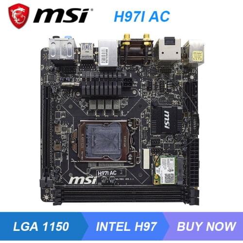 H97I AC For MSI LGA 1150 Intel H97 Motherboard DDR3 16GB PCI-E 3.0 HDMI Xeon E3-1286 v3 Core i7 i5 i3 Cpus 17.0*17.0CM Mini-ITX