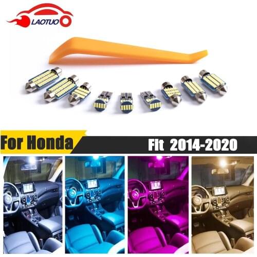 LAOTUO Canbus led interior light Kit For 2014- 2016 2017 2018 2019 2020 Honda Fit led interior Dome Trunk License plate light