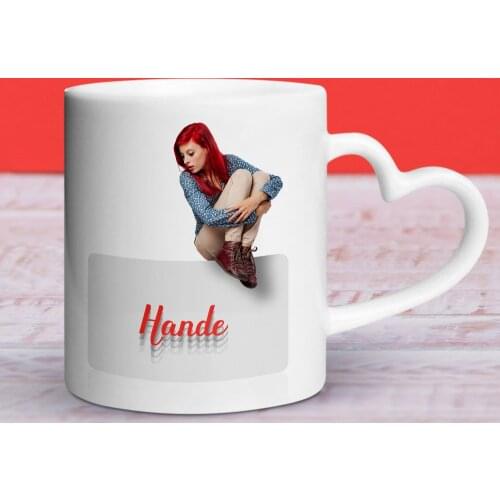 Personalized Heart Ceramic White Mug Cup