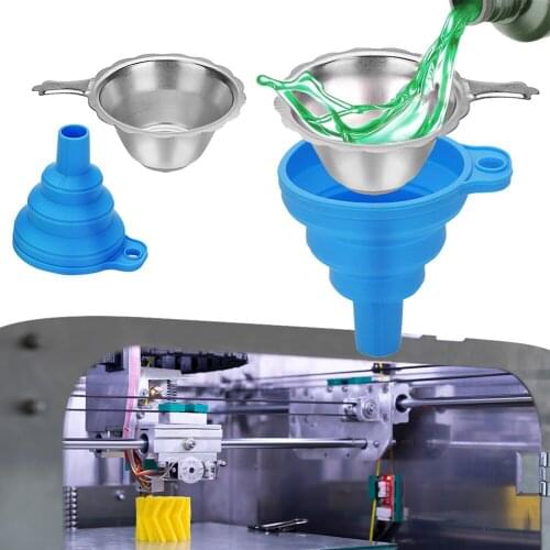 Curing Photon 3D Printer Resin Filter Metal UV Resin Filter Cup Silicone Funnel for Anycubic ELEGOO 3D Printer Parts Filter Cup