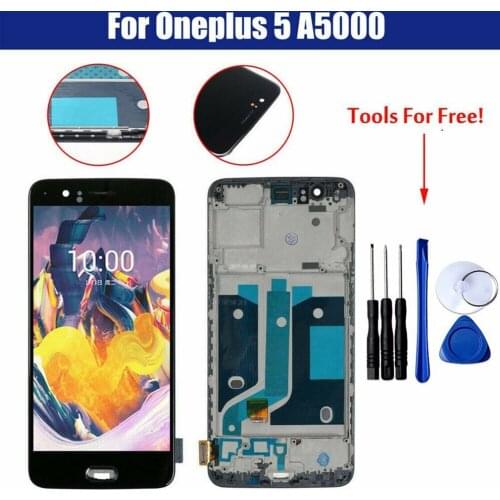 Screen Full Assembly With Frame For Oneplus 5 A5000 Full Set LCD Screen LCD Assembly Complete Touch Digitizer Screen