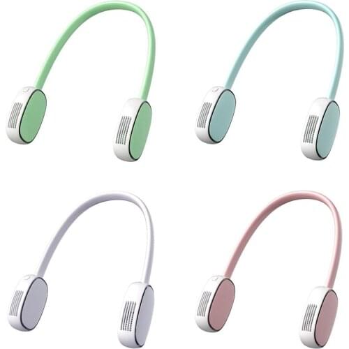 Portable Hanging Neck Fan USB Rechargeable Air Cooling Fan Bladeless Sports Fan Mini Air Cooler